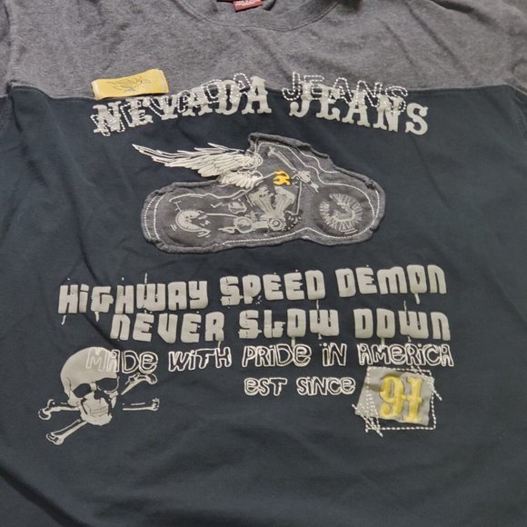 Nevada Jeans Motorcycle HIGHWAY SPEED DEMON Tee M Medium - Picture 1 of 7